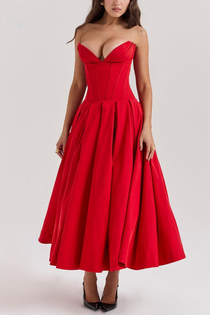 Trägerloses Midikleid Milady