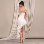 Luxury Pearl Strapless Bandage Prom Dress