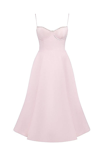 Ärmelloses Tutu-Maxikleid mit Strumpfhaltern und V-Ausschnitt 