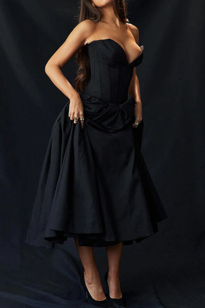 Trägerloses Midikleid Milady