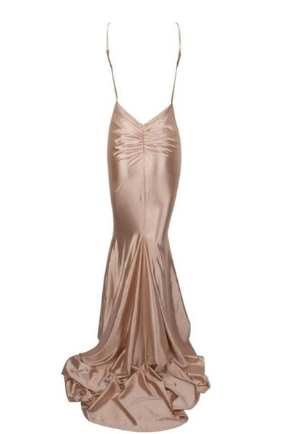 Vestidos de noche color champán | Vestidos largos de fiesta