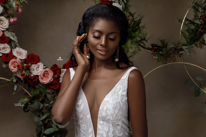 Charming Portrait Sleeveless Lace Mermaid Wedding Dress