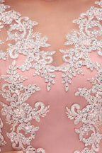 Incantevole abito lungo da sera aline senza maniche con perline, maniche a cappuccio, abito da damigella d'onore