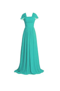 Chiffon Butterfly Sleeves Bridesmaid Dresses Formal Evening Dress BD025