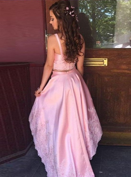 Classic High Low A-line Two Piece Prom Dress