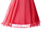 Abito da festa in chiffon a linea ad A con una spalla e cristalli