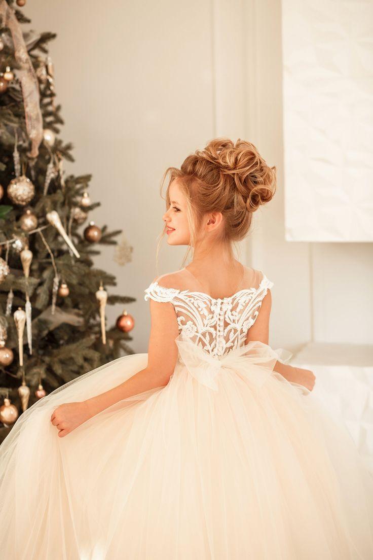 Ball Gown Flower Girl Dress With Jewel Neckline And Appliques