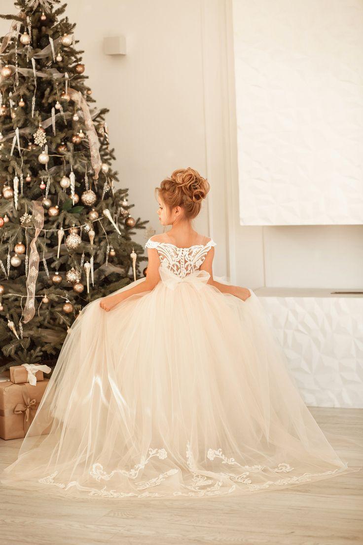 Ball Gown Flower Girl Dress With Jewel Neckline And Appliques
