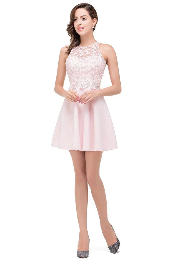 Vestitini Mini a Linea A con Applicazioni per Damigelle