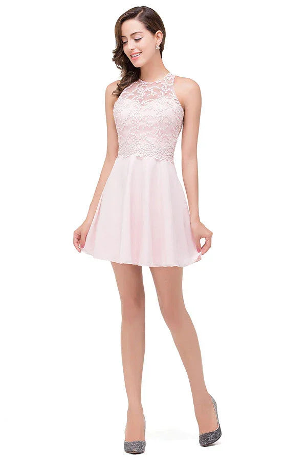 Vestitini Mini a Linea A con Applicazioni per Damigelle