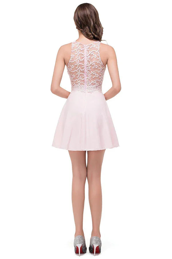 Vestitini Mini a Linea A con Applicazioni per Damigelle