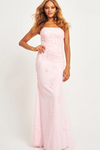 Strapless Mermaid Prom Dress With Appliques In 70 Colors Custom Made