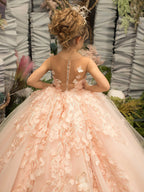 Lovely Sleeveless Flower Girl Dress With Appliques A Line Gown