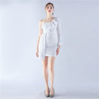 Craft Order Ostrich Feather Annual Meeting Dinner Performance Short Evening Dress