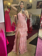 Dante | Robe de soirée longue à corsage cœur empire avec appliques en dentelle A Line