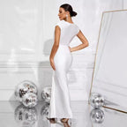 Hollow Out Ruched Irregular Prom Dress