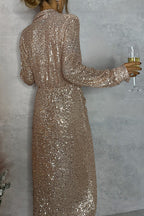 SEQUIN MIDI DRESS