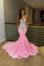 Robe de bal longue au sol sans manches style sirène avec sequins et volants de luxe