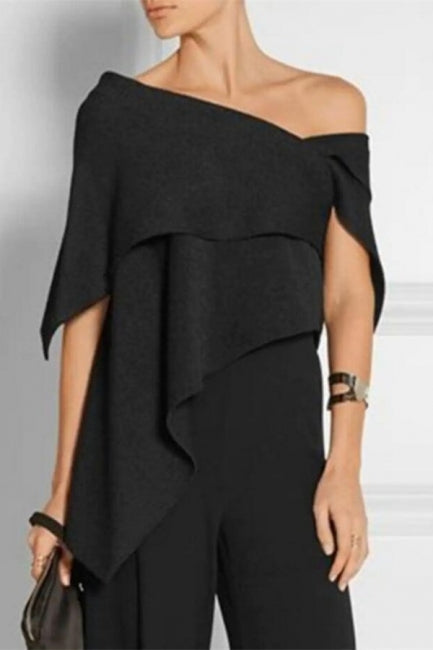 Vestidos Pretos de Mãe da Noiva de Estilista Macacão de Dama de Honra em Chiffon
