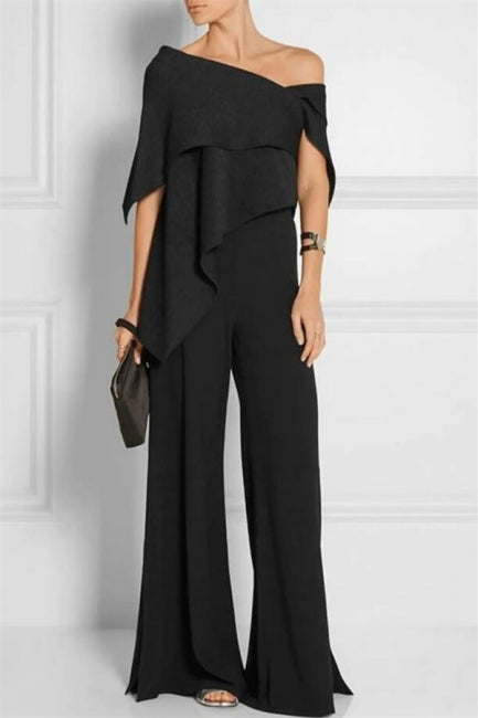 Mono de gasa para dama de honor con vestido negro de diseñador para madre de la novia