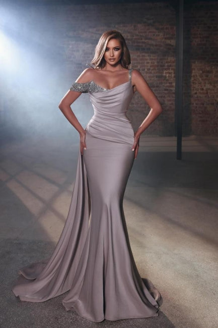 Abiti lunghi da sera da designer con paillettes a sirena per ballo di fine anno