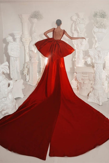 Designer Rote Spitzenträger Cocktailkleider Kurze Glitzer Ärmellose Ballkleider