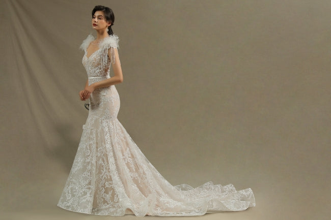 Designer wedding dresses mermaid | Lace wedding dresses online