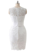 Detachable Skirt Sheath Scoop Lace Wedding Dresses