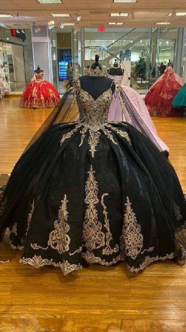 Perlendekor Quinceañera-Kleider Paillettenapplikation Prinzessin Ballkleid mit Umhang Y1516
