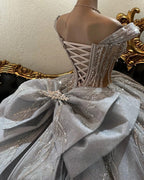 SWEMILE Gorgeous Sequin Quinceanera Dresses for 15 Bow Lace up Off the Shoulder vestidos de 15 quinceañera 2026 Customized