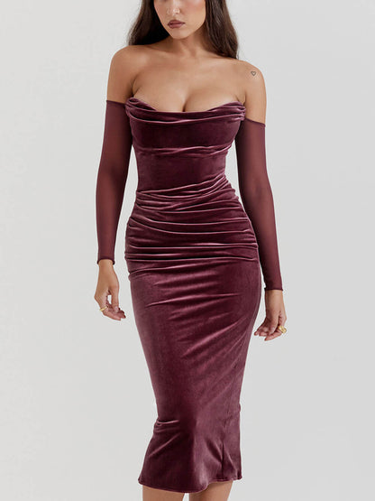 Trägerloses Midikleid 
