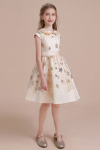 BMbridal A-Line Cap Sleeve Star Sequins Tulle Flower Girl Dress Online