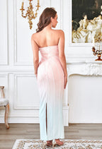 Vestidos de fiesta nuevos 2025 para mujer, sexys y elegantes, degradado rosa azul, vintage Gran Gatsby, vestido de noche con lentejuelas y sin tirantes