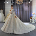 Elegant Train Sweetheart Backless A Line Wedding Dress With Lace Appliques