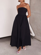 Resort Style Tulare Strapless Midi Dress