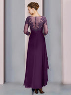 Tea Length Mother Of The Bride Dress A Line Scoop Necklines