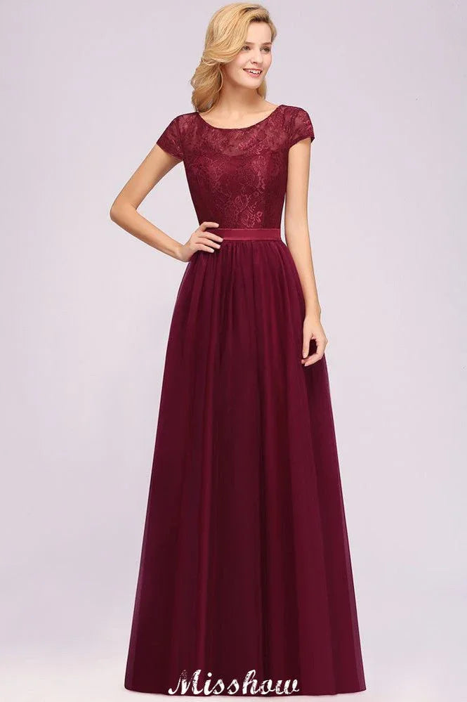 Vestido de noite elegante com mangas tipo capa, floral, corte evasê, aplicações e tule, vestido de dama de honor