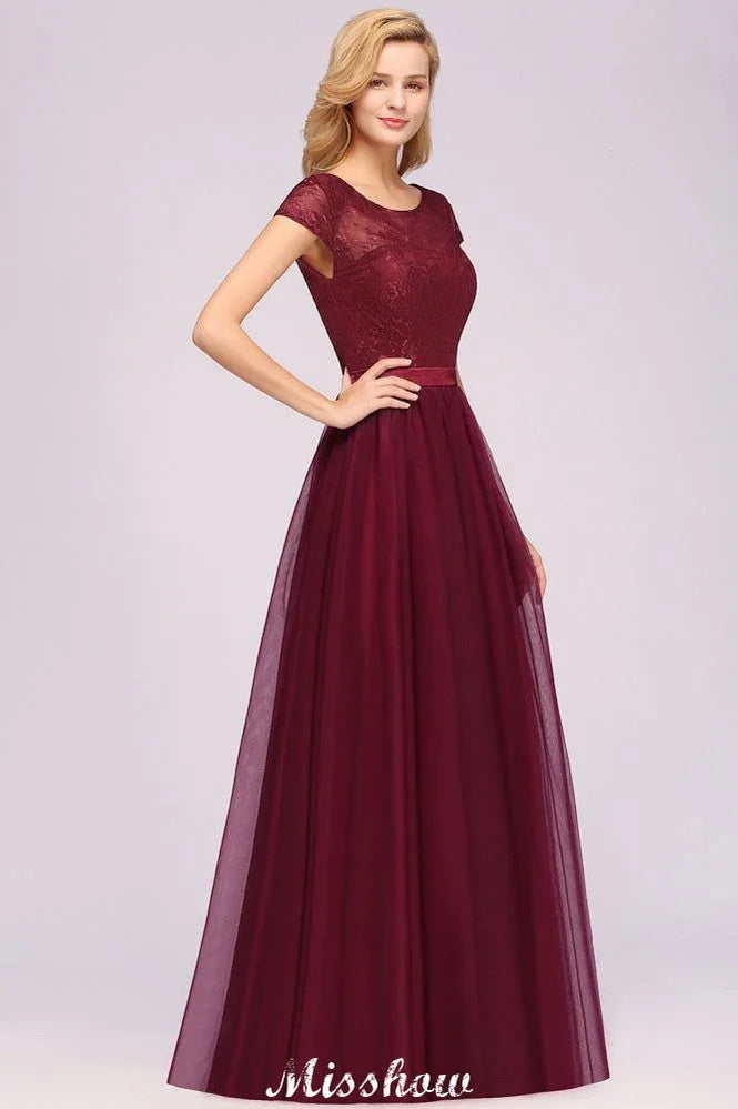 Vestido de noite elegante com mangas tipo capa, floral, corte evasê, aplicações e tule, vestido de dama de honor