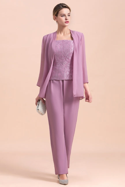 Mãe da Noiva Online Acessível com Manga Curta Elegante em Renda e Chiffon com Estola