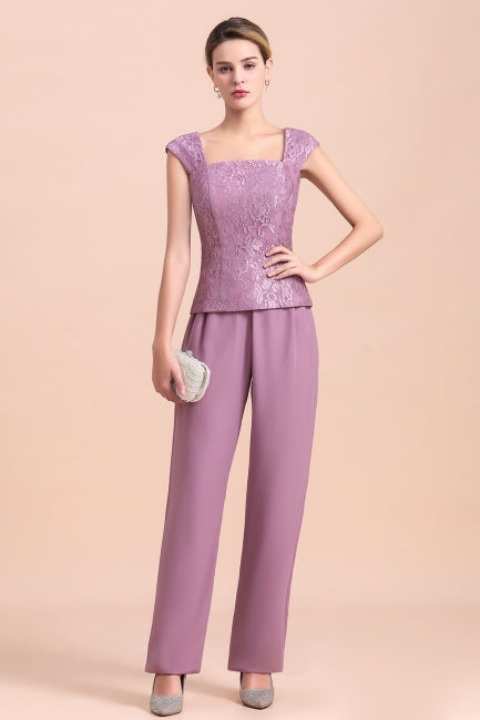 Mãe da Noiva Online Acessível com Manga Curta Elegante em Renda e Chiffon com Estola
