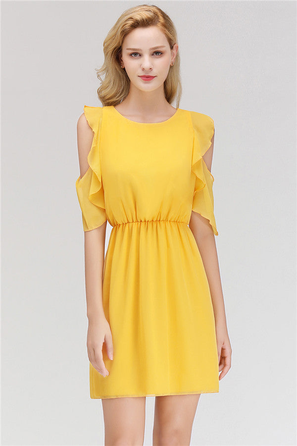 Abito Elegante Gioiello Mini Quotidiano Casual Semplice in Tulle Senza Maniche da Sera