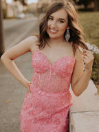 Elegante Lange Meerjungfrau Liebsten Tüll Spitze Formale Abschluss Ballkleider