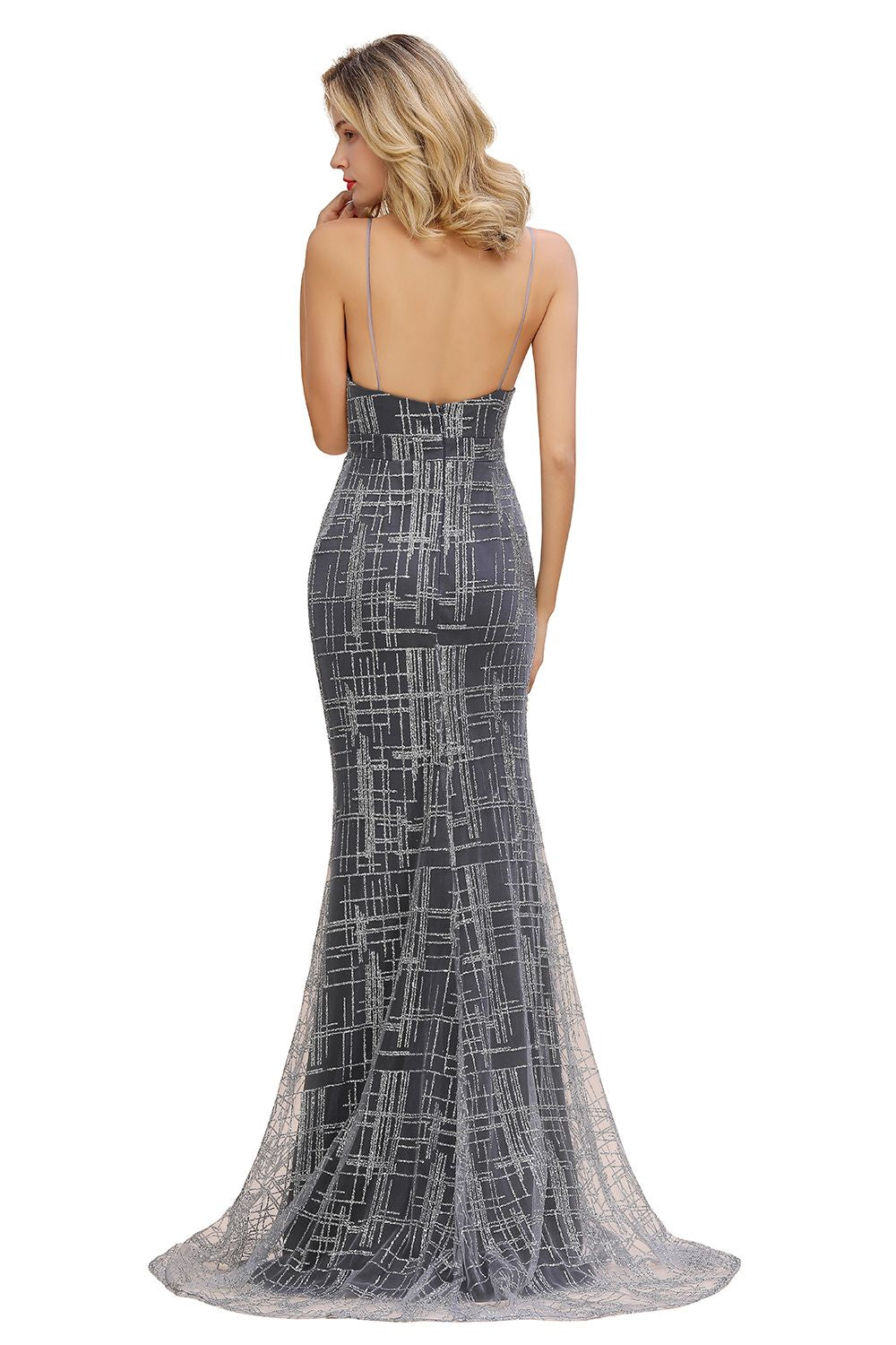 Elegantes ärmelloses langes Abendkleid im Meerjungfrauenstil