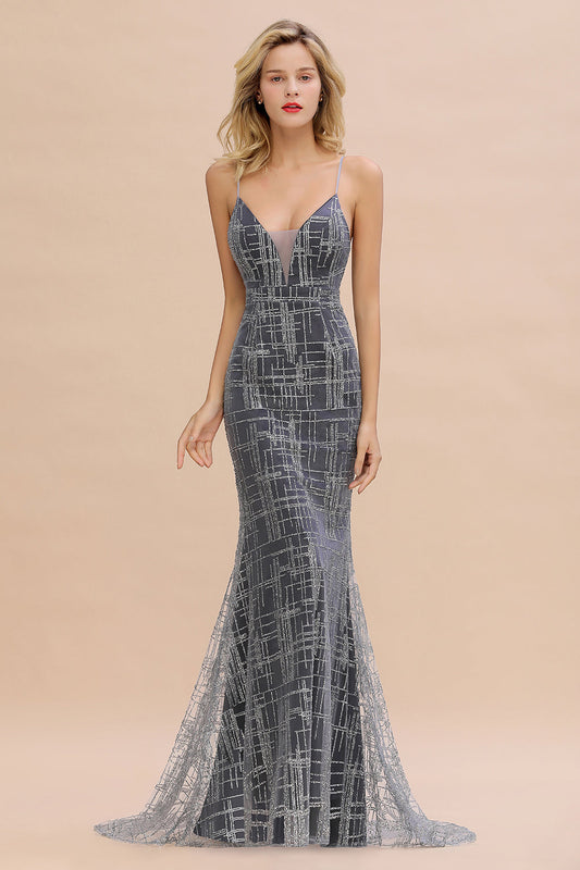 Elegantes ärmelloses langes Abendkleid im Meerjungfrauenstil