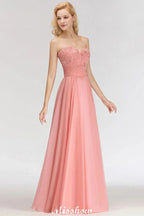 فساتين وصيفات العروس الأنيقة على شكل حرف A مزينة بتطريزات وقماش شيفون مكشكش