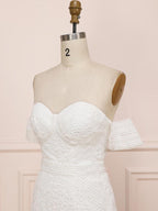 Elegant Sweetheart Lace Mermaid Boho Wedding Dress