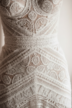 Elegant Sweetheart Lace Mermaid Boho Wedding Dress