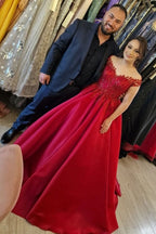 Robes de mariée élégantes en satin, ligne trapèze, manches courtes, col en V