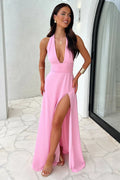 Vestido de Gala Aberto nas Costas com Fenda SYP182
