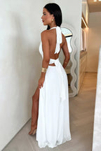 Vestido de Gala Aberto nas Costas com Fenda SYP182